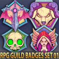 15 RPG Guild game Badges