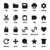 200 Standard User Interface Icons