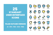 200 Standard User Interface Icons Screenshot 4