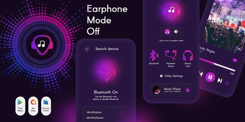 Earphone Mode Off - Android App Source Code