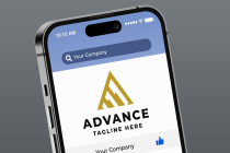Advance Letter A Pro Logo Template Screenshot 2