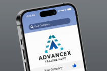 Advancex Letter A Pro Logo Template Screenshot 2