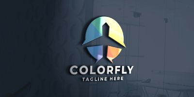 Color Fly Pro Logo Template