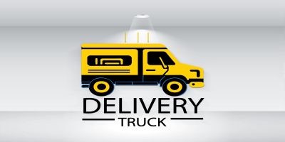 Delivery Truck Logo Template Vector File