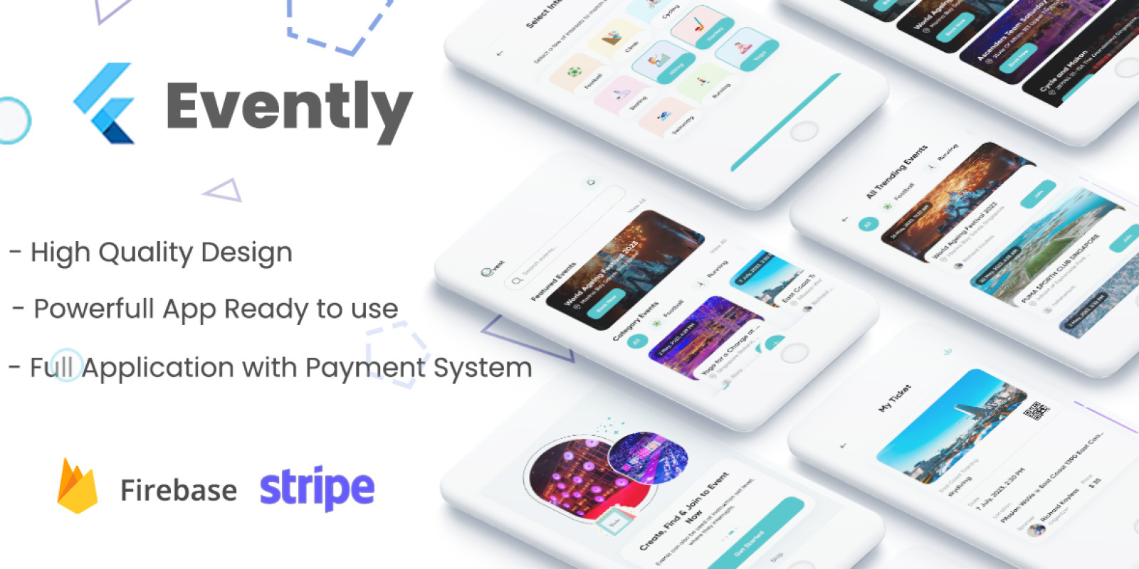 Flutter Evently App Full Application Event by FlutterTheme Codester