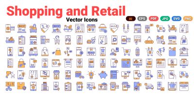 Shopping and Retail Vector Icons