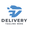 Delivery Service Letter D Pro Logo Template