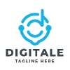 Digitale Letter D Pro Logo Template