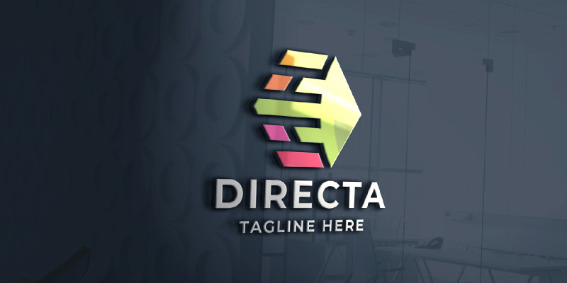 Directa Tech Arrow Side Pro Logo Template