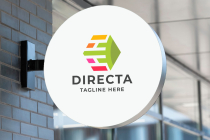 Directa Tech Arrow Side Pro Logo Template Screenshot 1