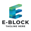 E-Block Letter E Pro Logo Template