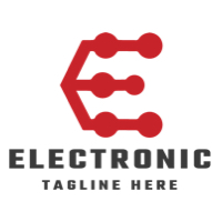 Electronic Letter E Pro Logo Template