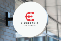 Electronic Letter E Pro Logo Template Screenshot 1