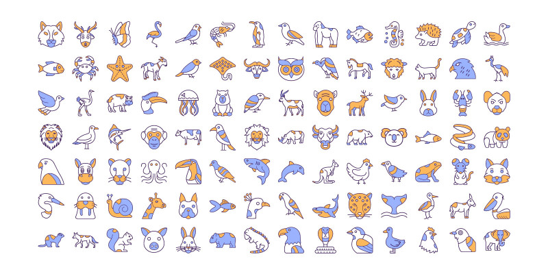 Animal And Birds Icons Pack