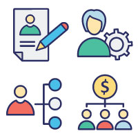 Human Resources Icons Pack AI EPS