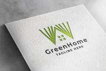 Green Home Pro Logo Template Screenshot 1