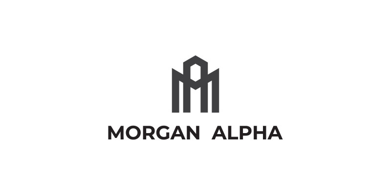 Monogram Alpha  AM letter logo design template