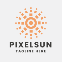 Pixel Sun Pro Logo Template