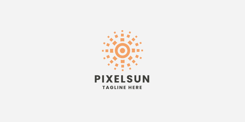 Pixel Sun Pro Logo Template