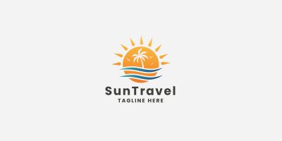 Sun Travel Pro Logo Template