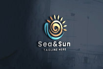 Sea And Sun Pro Logo Template Screenshot 2
