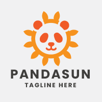 Panda Sun Pro Logo Template