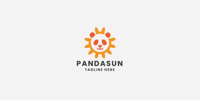 Panda Sun Pro Logo Template