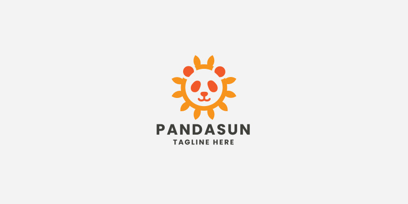 Panda Sun Pro Logo Template