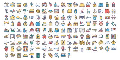 Summer and Holidays Icons