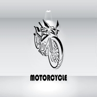 Motorcycle Outline Logo Template Vector File