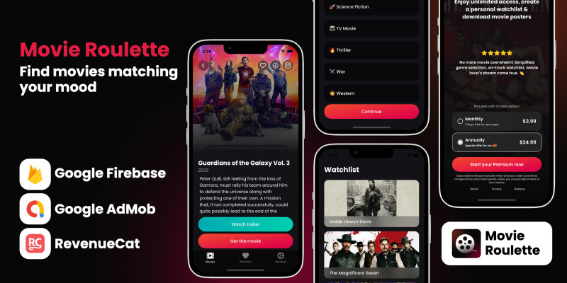 Movie Roulette & Watchlist - iOS Source Code