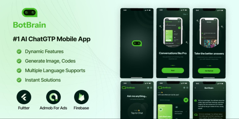 BotBrain ChatGPT - Flutter Application With Admob