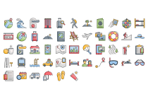 Vacation and Travel Icons Pack | EPS | SVG Screenshot 2