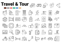 Vacation and Travel Icons Pack | EPS | SVG Screenshot 3