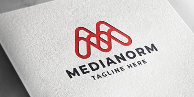 Medianorm Letter M Pro Logo Template