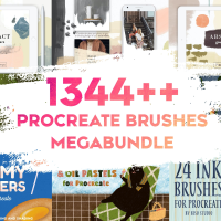 1344 Procreate Brushes Megabundle