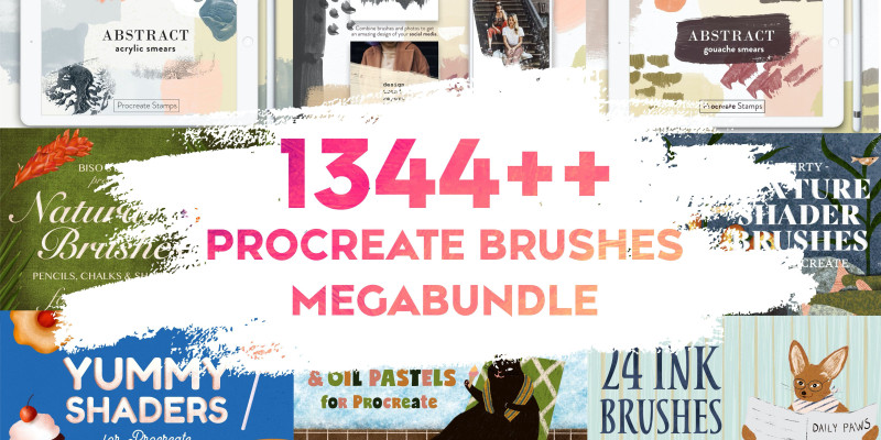 1344 Procreate Brushes Megabundle