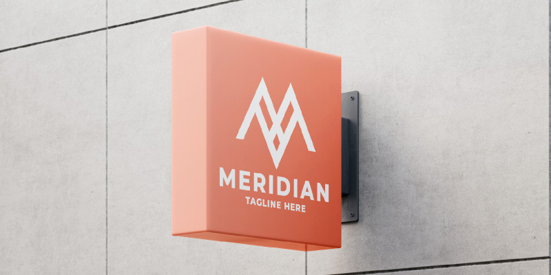 Meridian Letter M Pro Logo Template