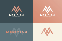 Meridian Letter M Pro Logo Template Screenshot 3