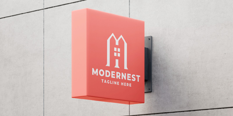 Modern Estate Letter M Pro Logo Template