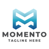 Momento Business Letter M Pro Logo Template