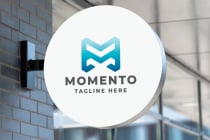 Momento Business Letter M Pro Logo Template Screenshot 1