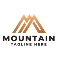 Mountain Tech Letter M Pro Logo Template