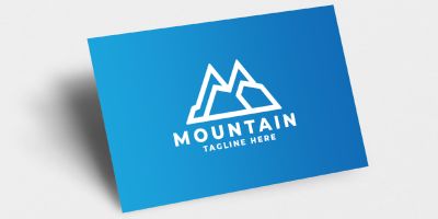 Mountain Business Letter M Pro Logo Template