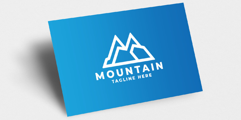 Mountain Business Letter M Pro Logo Template