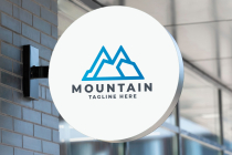 Mountain Business Letter M Pro Logo Template Screenshot 1