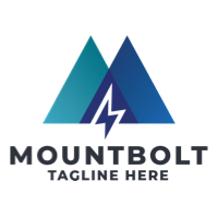 Mount Bolt Letter M Pro Logo Template