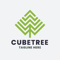 Cube Pine Tree Logo