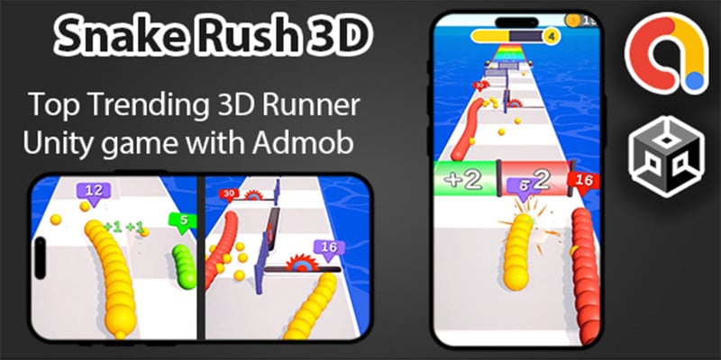 Snake Rush 3D - Unity Game 