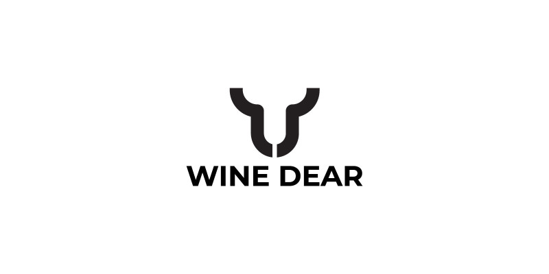 Dear and Wine Logo Design Template